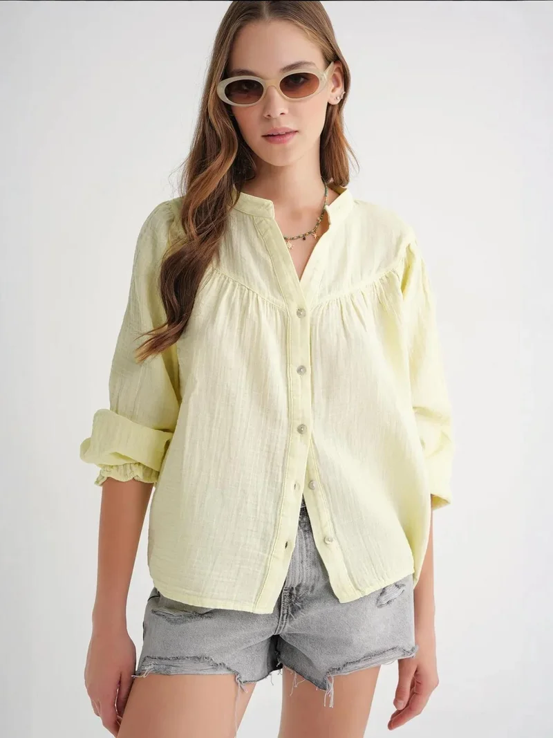 MIXRAY Muslin Cotton Shirt