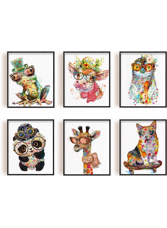 SUPERDANT Cartoon Animal Wall Art Canvas Print - Image 1