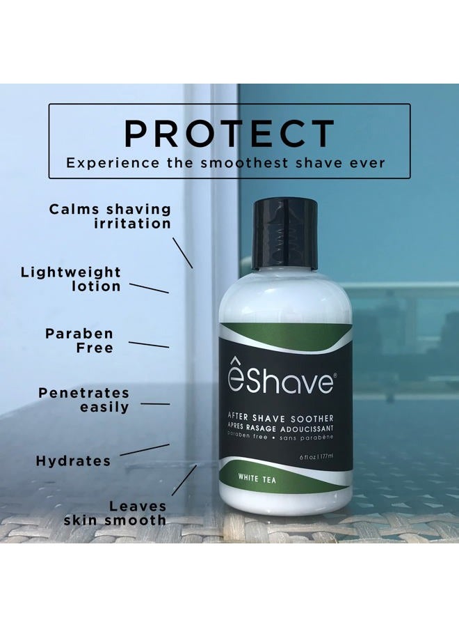 êShave Luxury After Shave Balm for Men-After Shave Lotion Soothes Razor Burn- Deep Moisturizes Skin- All-Natural Vegan After Shave Cream Calming White Tea 6 oz - Image 3