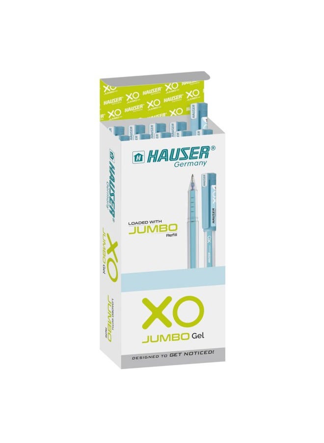 Hauser Germany XO Jumbo Gel Pen Box Pack | Water Proof Ink For Smooth Flow System | Comfortable Grip With Smudge Free Writing | Smooth, Sturdy & Refillable Pen | Blue Ink, Pack of 10 Pens - Image 3