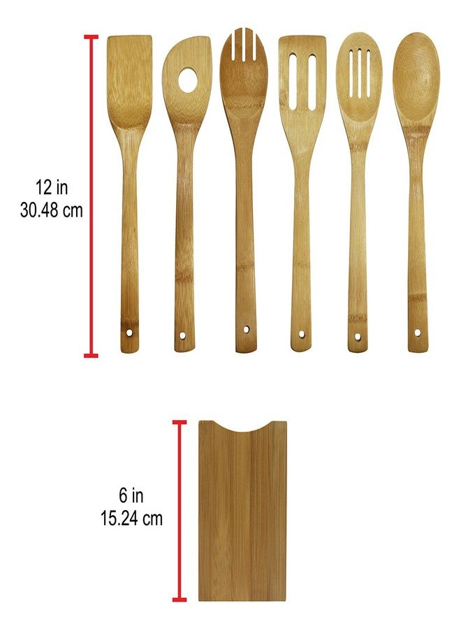 Oceanstar Bamboo Cooking Utensil Set, 7-Piece - Image 4