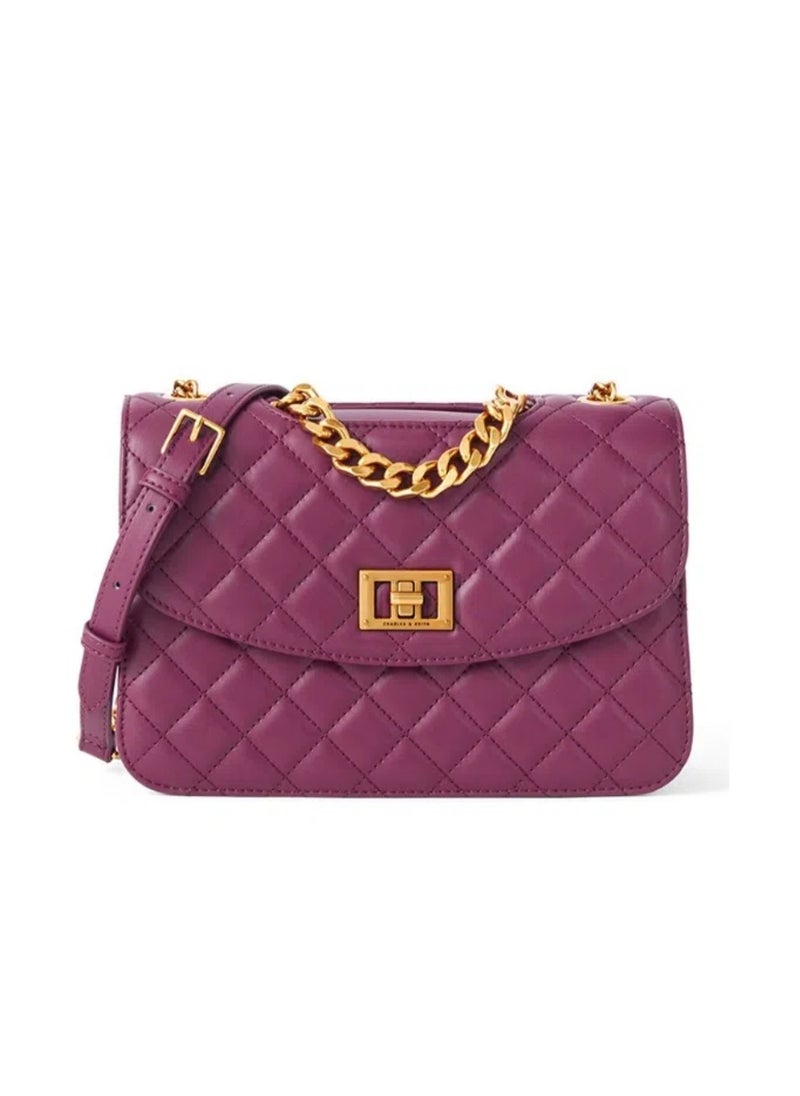 Charles & Keith CHARLES＆KEITH diamond chain shoulder bag  - Image 1