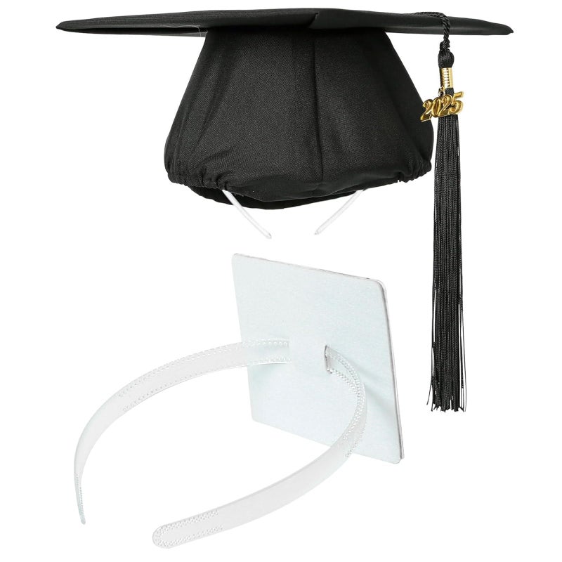 PUNCHMAN Graduation Cap Headband Insert- Clear White 1 Pack Firm Anti-fall Hair Band,Graduation Hat Headband Holder for Secure Grad Cap And Hairstyle,Hat Accessories for Graduates,Students,Girls - Image 1