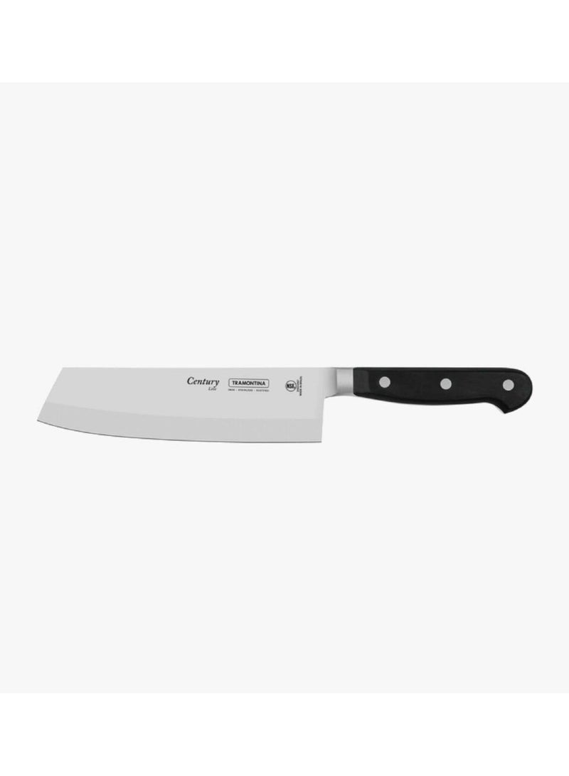 TRAMONTINA Since 1911, Made In Brazil - Century 7 Inches Cook Knife with Stainless Steel Blade and Black Polycarbonate Handle  - Image 2