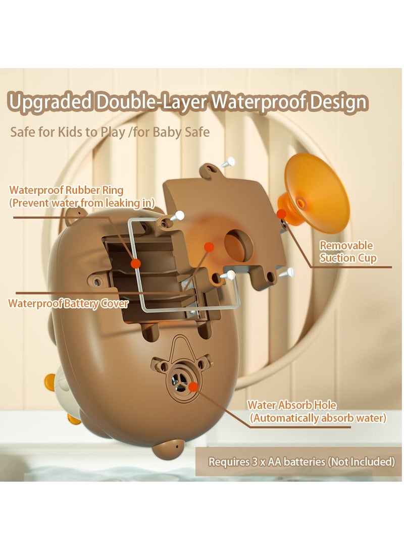 Excefore - Bath Toys for Toddlers, Shower Head for Bath Sprayer, 5 Modes Bear Sprinkler Bathtub Toys Gifts for Kids Boy Girl, Baby Bath Sprayer Toy with Shower Head - Image 1