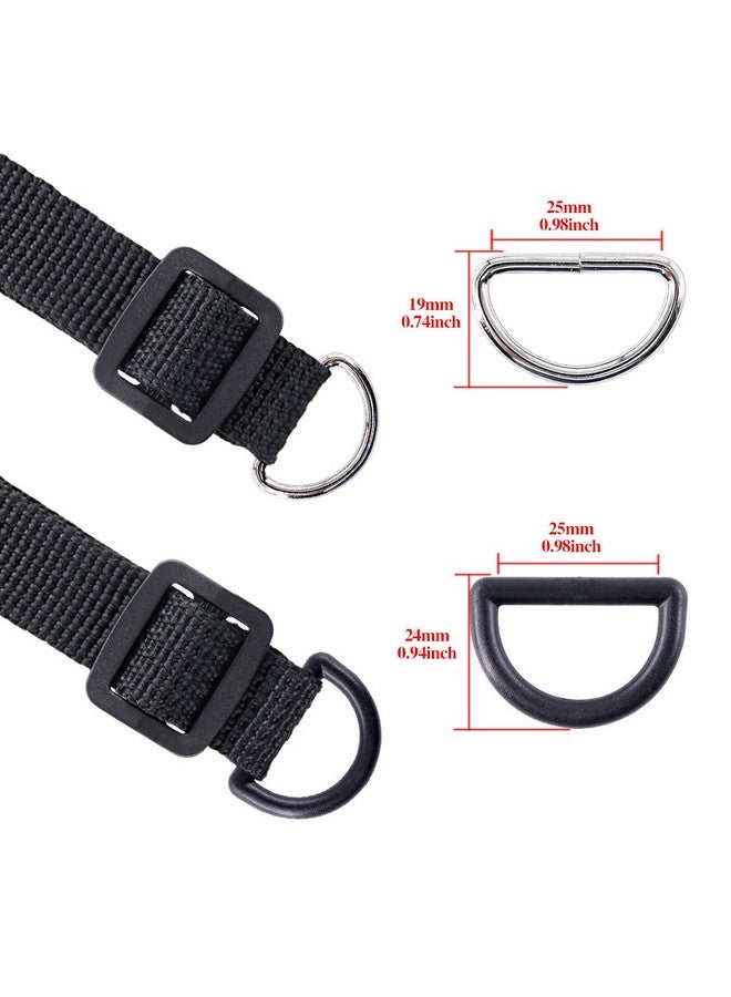 Swpeet Swpeet 41Pcs 1 Inch DIY Making Bag Kit, Including Flat Side Release Buckles and Tri-glide Slides and D Rings with 1 Roll 5 Yards Nylon Webbing Straps for DIY Making Luggage Strap, Pet Collar  - Image 3