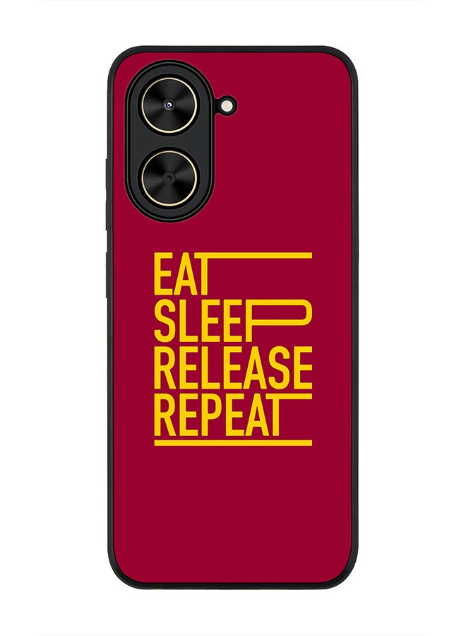 Stylizedd For Xiaomi Poco C71 / Redmi A5 4G Case,Slim fit Camera Protection, Shockproof Thin Phone cover  - Eat Sleep Release Repeat