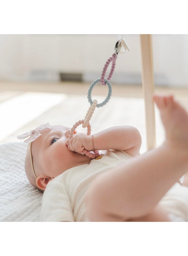 Ryan & Rose Ryan & Rose Cutie Clinks Attachable Teether Chew Toy for Babies (Blossom) - Image 3