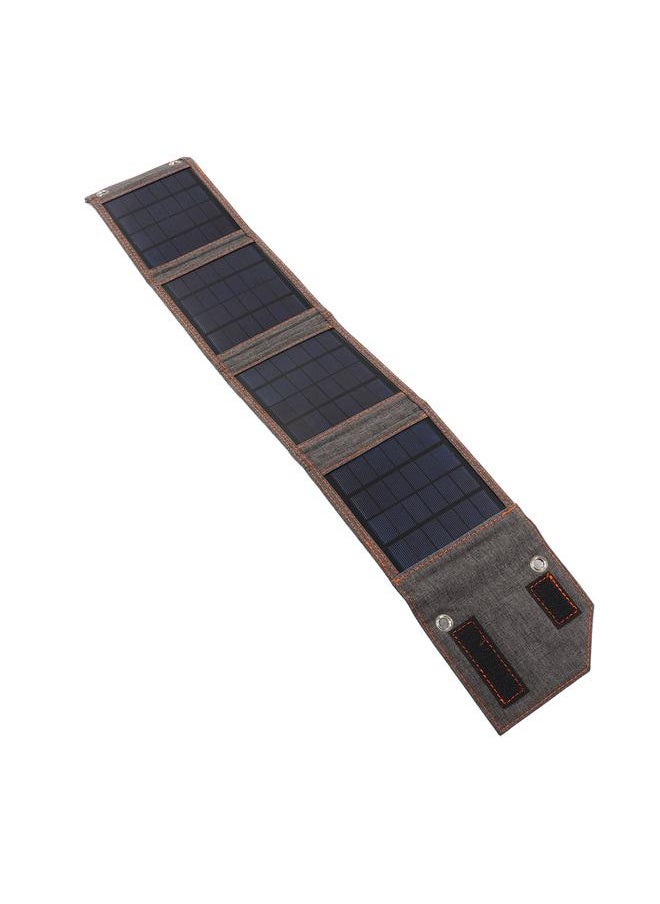 Thoraya Foldable Solar Panel Charger Polycrystalline Silicon 8W 5V USB Port Outdoor Folding Bag Solar Charger for Camping Hiking Mountaineering  - Image 1