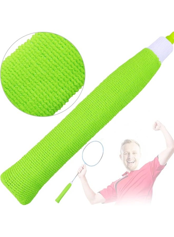 مقبض لمضرب التنس من ازوني، قطعتان من القطن الأخضر فائق الامتصاص ومضاد للانزلاق مع رباط ملتف لمضرب تنس الريشة - Image 4