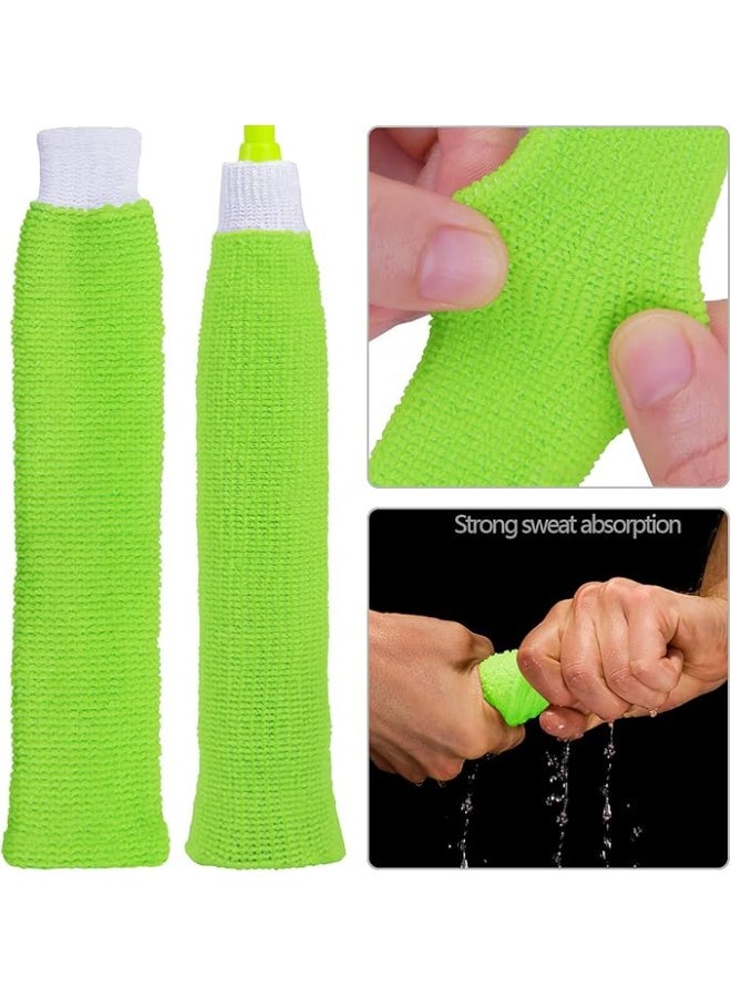 مقبض لمضرب التنس من ازوني، قطعتان من القطن الأخضر فائق الامتصاص ومضاد للانزلاق مع رباط ملتف لمضرب تنس الريشة - Image 3