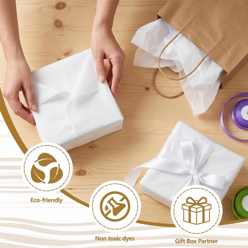 Bobobag 100 Sheets White Tissue Paper 20"X14" for Gift Wrapping and Crafts - Image 3