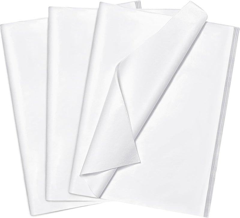 Bobobag 100 Sheets White Tissue Paper 20"X14" for Gift Wrapping and Crafts - Image 1