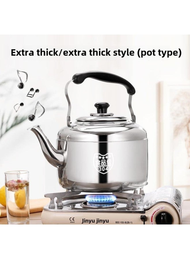 304 Stainless Steel Kettle Household Large Capacity Teapot Open Fire Induction Cooker Gas Gas Kettle Boiler-Capacity:7l Extra Thick Naruto Water Kettle  - Image 2