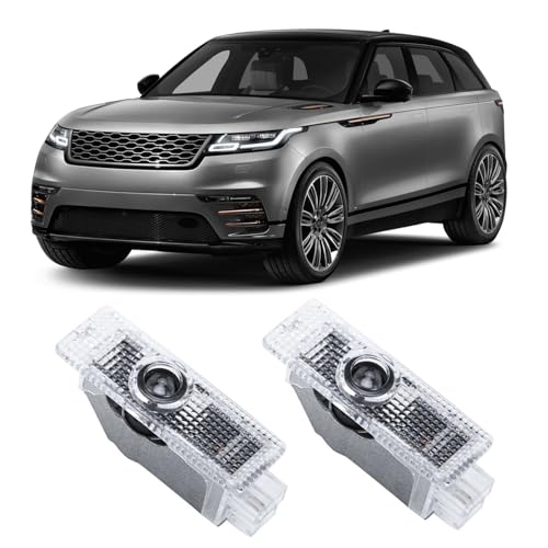 TFSOTLY 2 Pcs Never Fade Door Light Logo Projection Ghost Shadow Welcome Puddle Light Compatible with Range Rover 20102022 Accessories White - Image 1