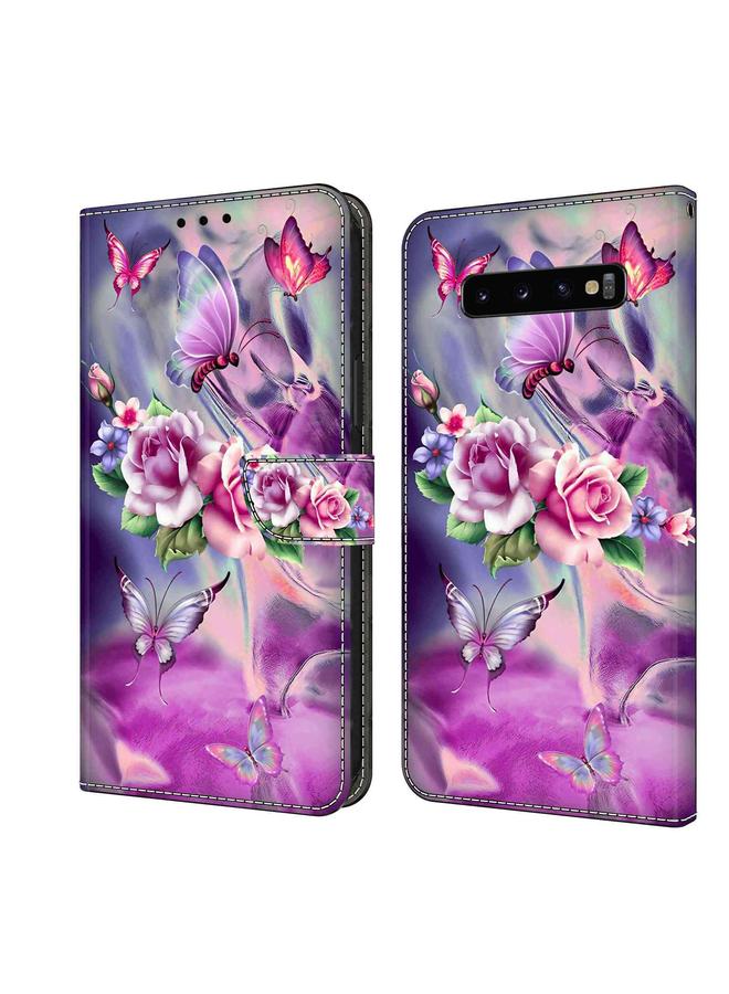 S-TOP Case For Samsung Galaxy S10+ Crystal 3D Shockproof Protective Leather Phone Case - Image 1