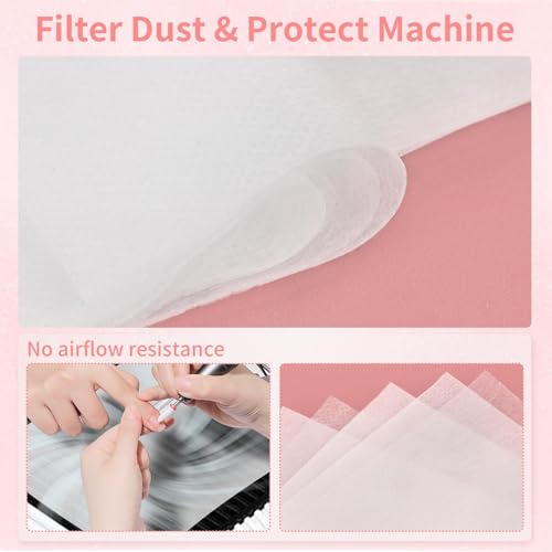 RAQEHO 200 Nail Dust Collector Filter - Disposable Nail Fan Filter Paper Nail Vacuum Dust Filter Sheet for Nail Vacuum Cleaner Nail Filter Dust Collector Nail Accessories for Nail Salon Technician - Image 3