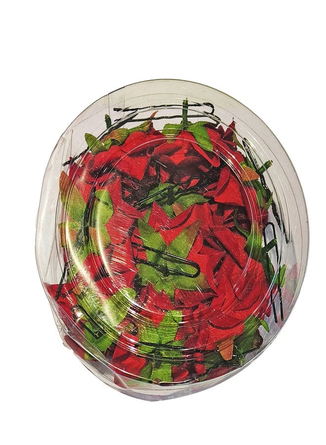 La Belleza Decorative Red Rose Flower Design Bun Hair Pin/Juda Pins/U Shape Hair Accessories for Women and Girls(Pack of 12) Rose Flower Juda Pins |Bun Pins (Red Rose) - Image 4