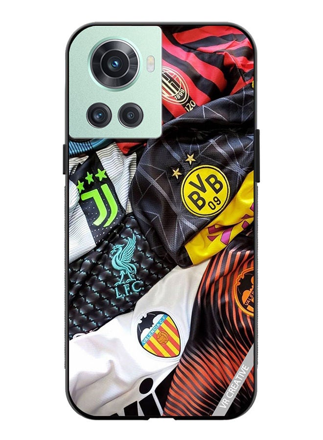 VR CREATIVE Protective Case Cover For OnePlus 10R Fabric Design Multicolour - Image 1
