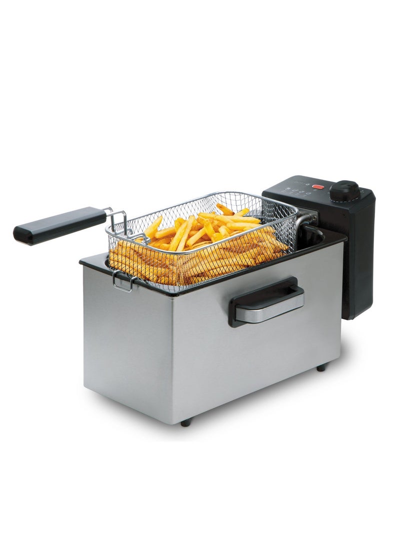 دوتس مقلاة دوتس العميقة 1830-2180 واط من الفولاذ المقاوم للصدأ سعة 3 لتر مع سلة للقلي ومقلاة داخلية غير لاصقة لسهولة التنظيف - Image 2