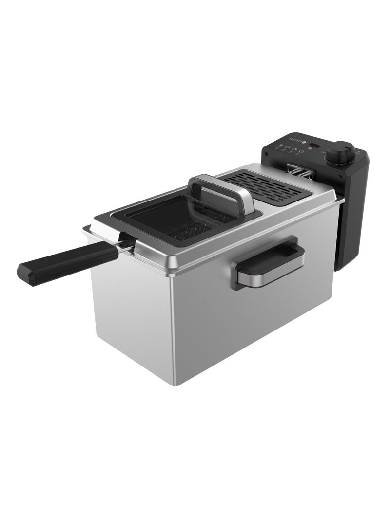 دوتس مقلاة دوتس العميقة 1830-2180 واط من الفولاذ المقاوم للصدأ سعة 3 لتر مع سلة للقلي ومقلاة داخلية غير لاصقة لسهولة التنظيف - Image 3