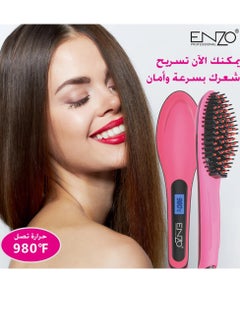 Ceramic hair straightening brush with LCD temperature display EN-053, white for women and girls, with an elegant design for easy use at home or at the hairdresser, fast performance for styling fine and curly hair. - pzsku/ZF19754EE9DD86287572EZ/45/_/1704723078/1164b3b5-6b68-46c6-b5f1-a3e00b5b1bee