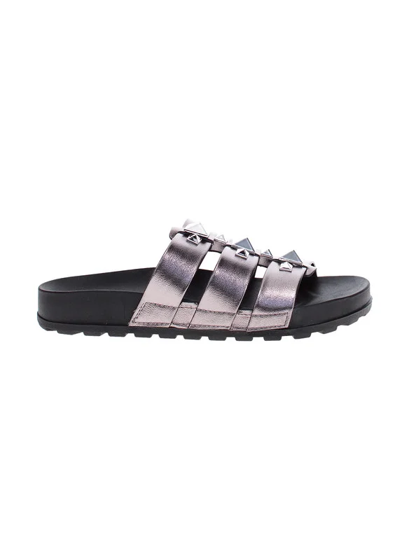 موليكا Moleca Ladies Flat Sandals Graphite | Made In Brazil