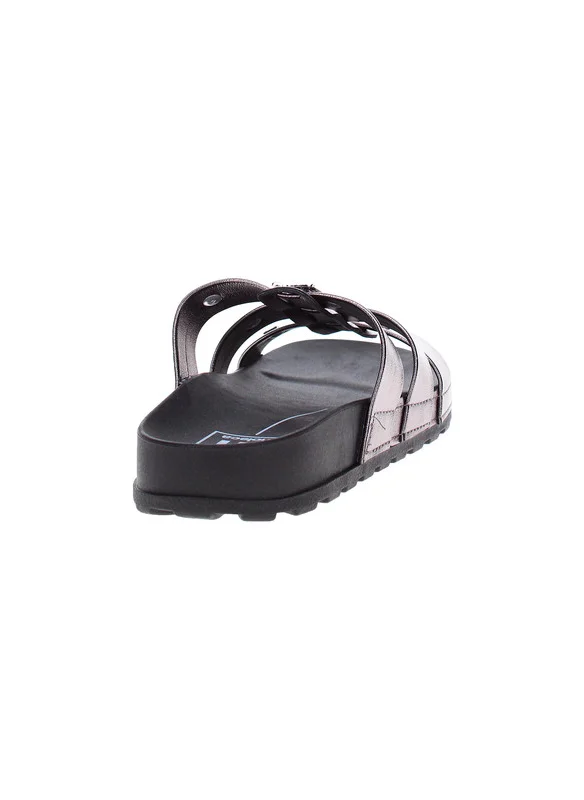 موليكا Moleca Ladies Flat Sandals Graphite | Made In Brazil