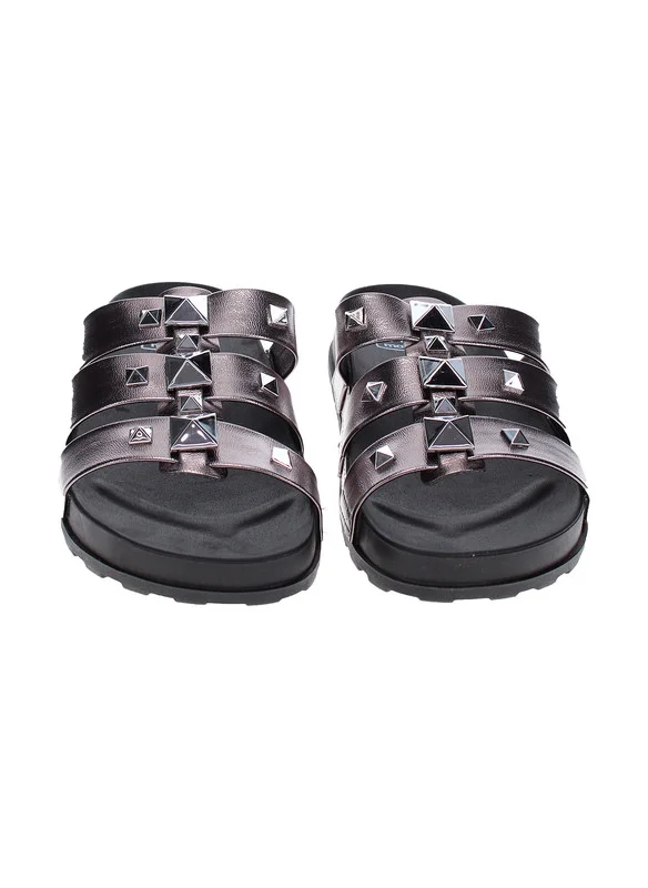 موليكا Moleca Ladies Flat Sandals Graphite | Made In Brazil