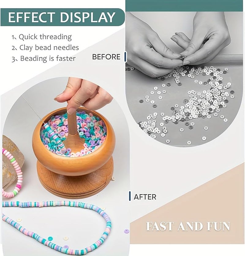 Wood Bead Spinner Bowl Jewelry Making Tool for Quick and Precise Stringing - Image 5