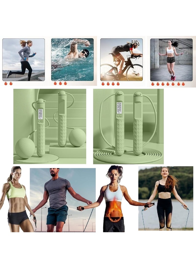 Cordless Counter Jump Rope with Large Cordless Ball-Weighted Jump Rope with LCD Display - Image 4
