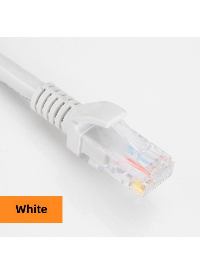 Generic Six Types Of Unshielded Network Cable Copper Clad Aluminum Multi-specification Gigabit CAT6 Twisted Pair High-speed Computer Finished Network Cable-Color:White-Line Length:50 M  - Image 1