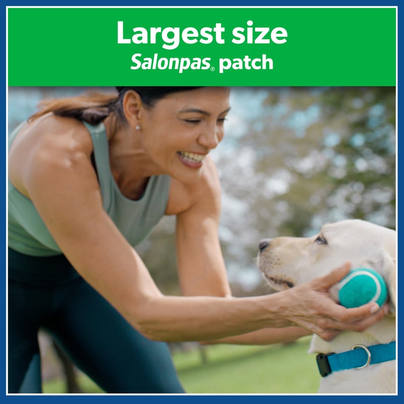 Salonpas لصقة سالونباس لتخفيف الألم الساخن بالفلفل الحار، 3 قطع (12 عبوة)، لآلام الظهر والرقبة والكتف والركبة وآلام العضلات، تخفيف الألم لمدة 8 ساعات - Image 3