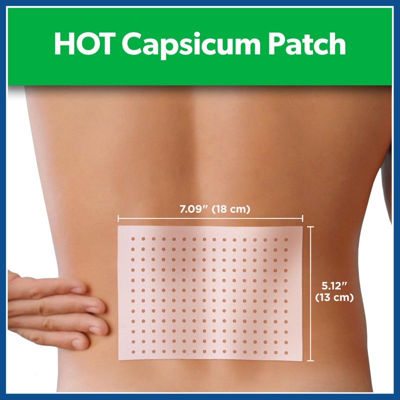 Salonpas لصقة سالونباس لتخفيف الألم الساخن بالفلفل الحار، 3 قطع (12 عبوة)، لآلام الظهر والرقبة والكتف والركبة وآلام العضلات، تخفيف الألم لمدة 8 ساعات - Image 2