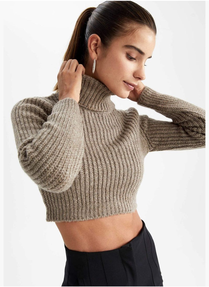 DeFacto Woman Turtle Neck Long Sleeve Tricot Pullover  - Image 1