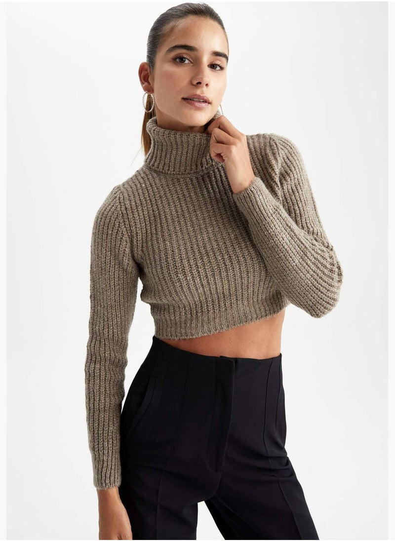 DeFacto Woman Turtle Neck Long Sleeve Tricot Pullover  - Image 4