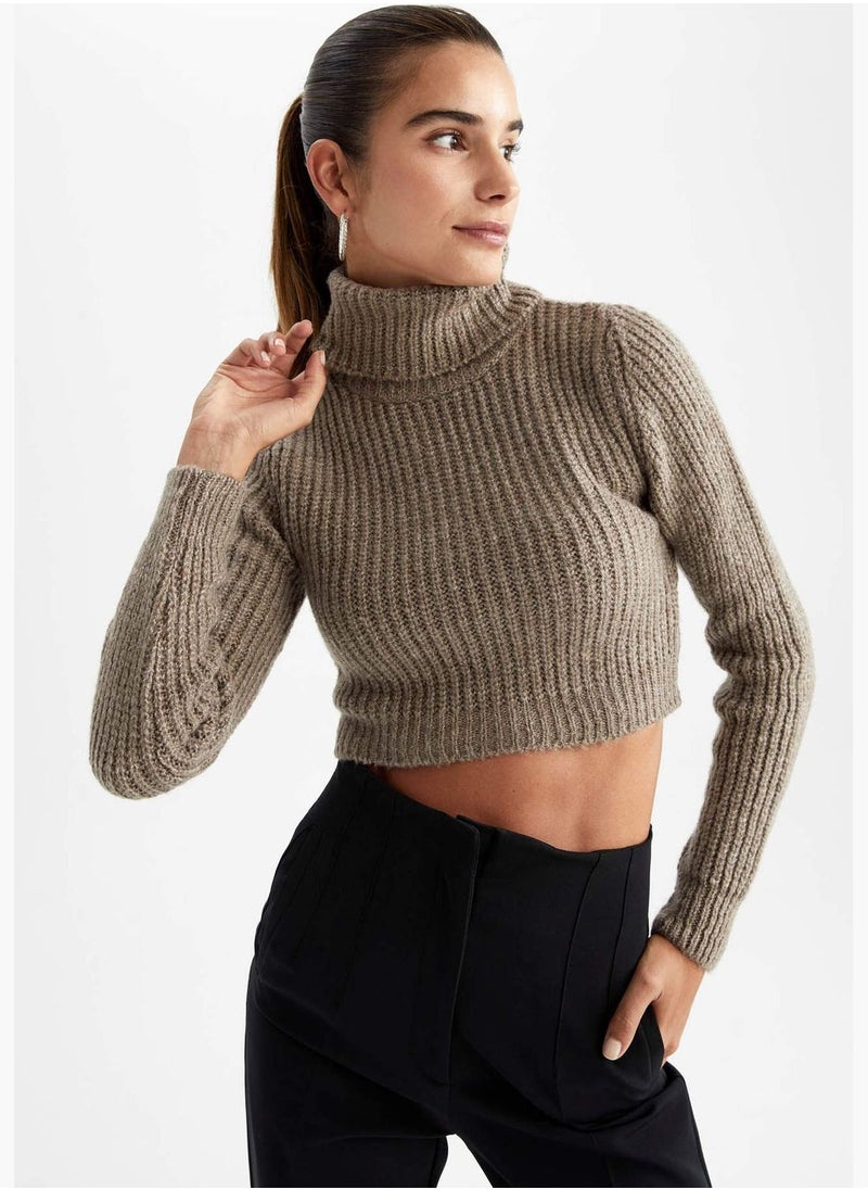 DeFacto Woman Turtle Neck Long Sleeve Tricot Pullover  - Image 3
