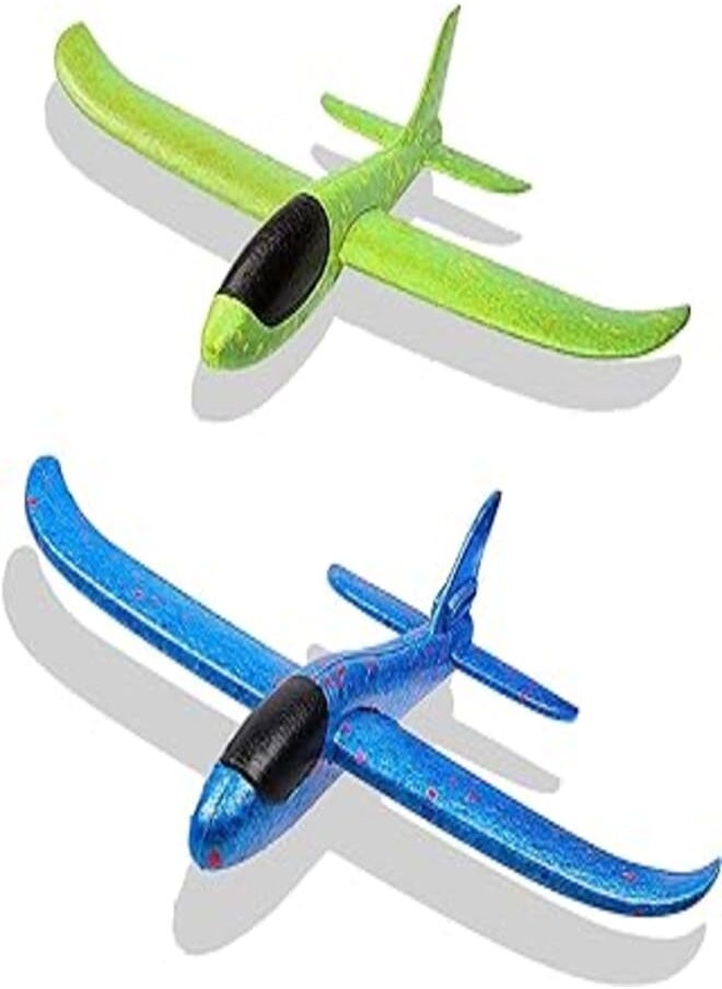 Sunshine smile Glider, Pack of 2 Polystyrene Airplane, Manual Throwing Plane, Foam Aeroplane Toy, Children's Foam Glider, Throwing Glider, Model Glider, Sports Outdoor Toy Aeroplane 