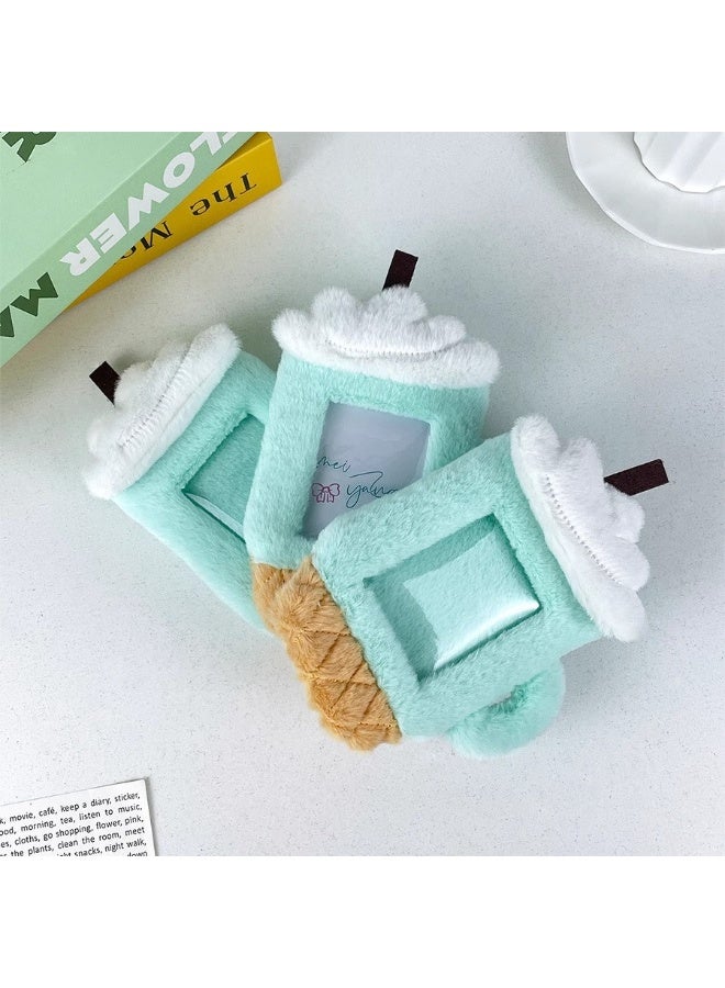 NIBEMINENT 1 - Piece Yunqi Meng Plush Kpop Photo Card Holder Pendant Key Chain ID Badge Holder ID Card Holder Photo Card Protector for School ID Office ID Access Card for Women Girls - Image 1