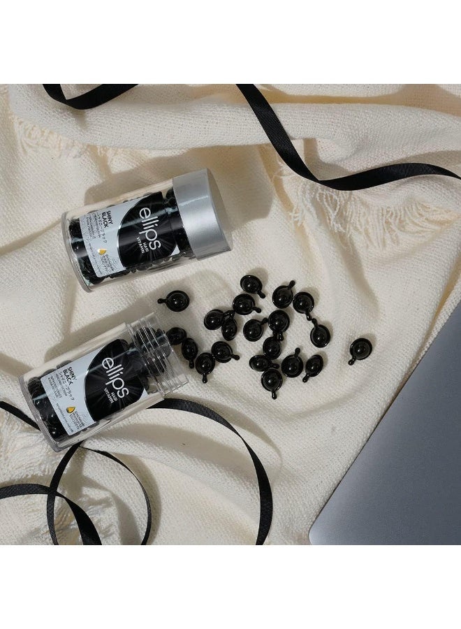 أليبس إليبس شاين بلاك بزيت الأرغان المغربي، حماية من الحرارة بزيت الصبار وجوز الكاندل، 50 كبسولة × 1 مل - Image 5