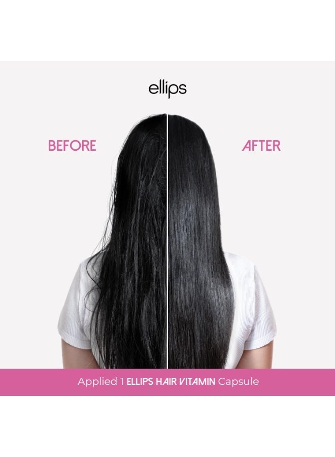 Ellips Hair Vitamin Shiny Black with Moroccan Argan Oil, Heat Protection With Candlenut Aloe Vera Oil, 50 x 1ml Capsules - Image 5