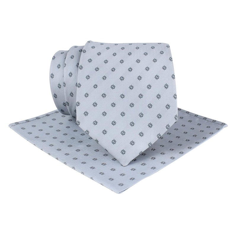 Kovove Kavove Classy Polka Dot Cyan Necktie For Men - Image 1