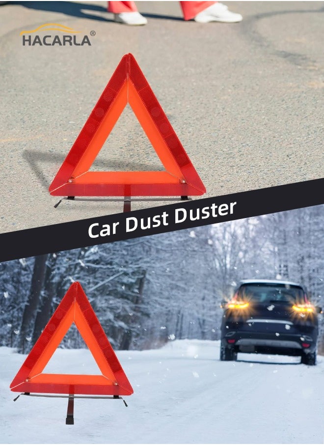 HACARLA 2 Pcs Car Emergency Warning Reflective Triangle With Case Foldable Emergency Warning Triangle Sign Car Roadside Emergency Kit  - Image 3