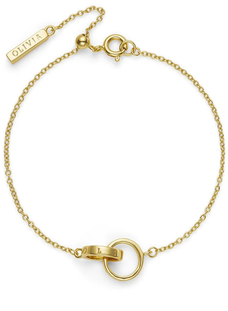 Olivia Burton Classics Interlink Bracelet In Brass