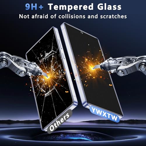 YWXTW 2 Pack Matte Screen Protector for Samsung Galaxy S25 Ultra + 1 Set Camera Lens Protector, [Smooth as Silk] [Fingerprint Unlocking] Anti Glare Anti Fingerprint Tempered Glass Screen Protector, Bubble Free - Image 5