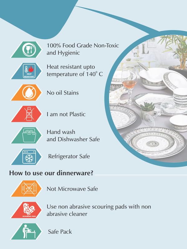 Servewell طقم وعاء خضار سيرفويل 6 قطع دورا 105 سم إثنية - Image 4