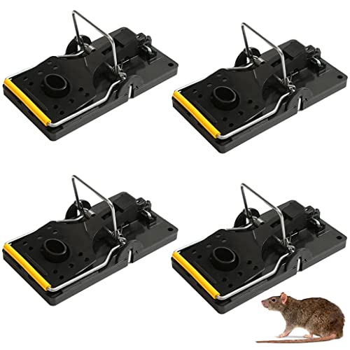 ELEPHANTBOAT® 4Pcs Rat Traps House Garden Patio, Reusable Mouse Traps for Mice, Rats, Chipmunks, Squirrels, Hamsters and Other Rodents, Quickly Slam Rat Killer for Indoor and Outdoor (Large) - Image 1