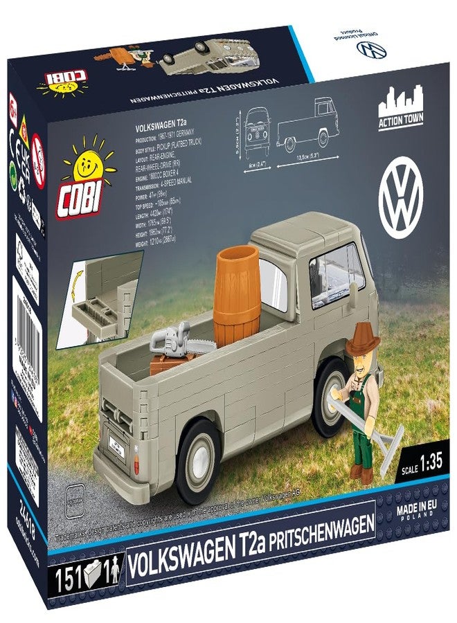 COBI Action Town Volkswagen T2A PRITSCHENWAGEN Vehicle Building Set, 151 Pieces - Image 5