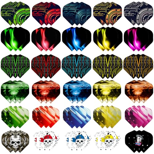 WLHGH Dart Flights, 6 Styles, 30 Sets, 90 Pieces, PET Standard Accessories for Darts, Perfect Equipment for Soft/Steel Tip Darts Games (6 Styles, 30 Sets, 90 Pieces) - Image 1