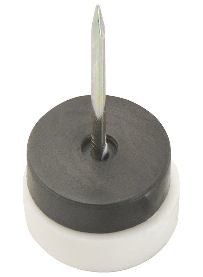 سوفت تاتش قواعد تثبيت أثاث بأرجل خشبية مستقيمة مقاس 1-1/8 بوصة (4 قطع) - أبيض، دائري - Image 2